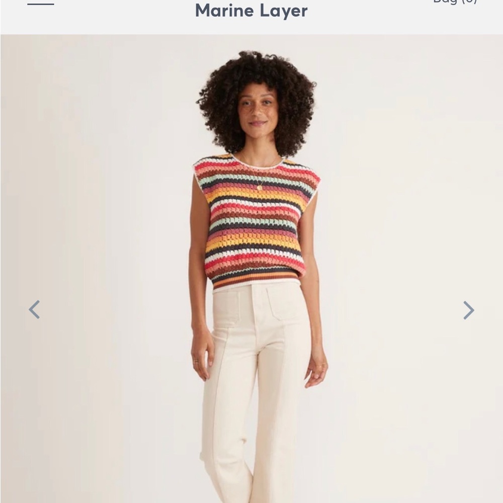 MARINE LAYER crochet top - like new!